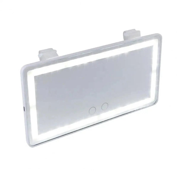 SearchFindOrder White Adjustable LED Car Visor Makeup Mirror