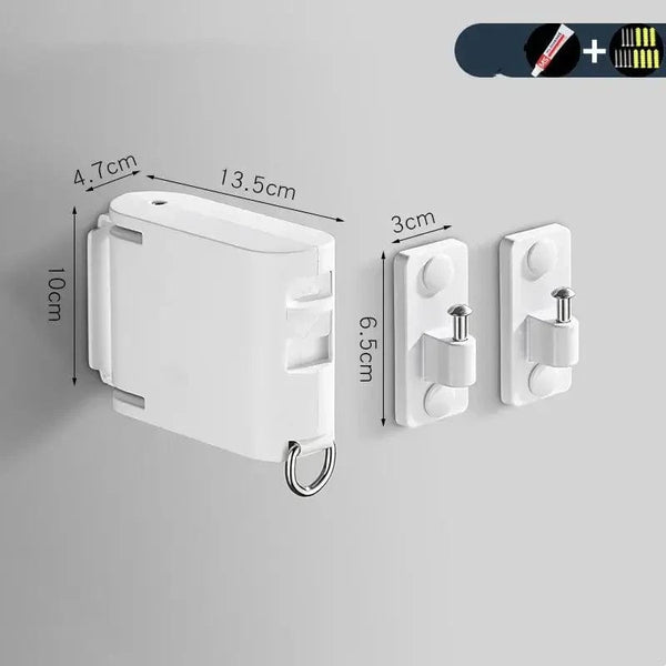 SearchFindOrder White B Retractable Clothesline Space-Saving Adjustable Laundry Drying Rope