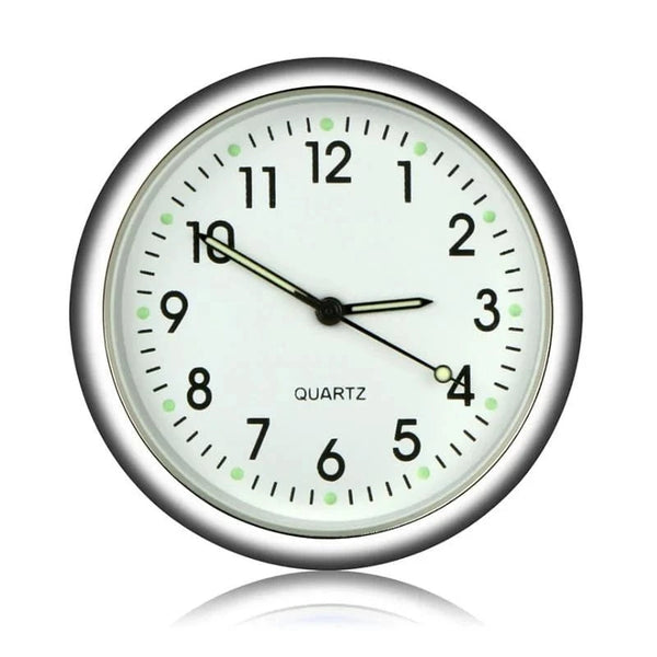 SearchFindOrder White Car Clock Interior Decor