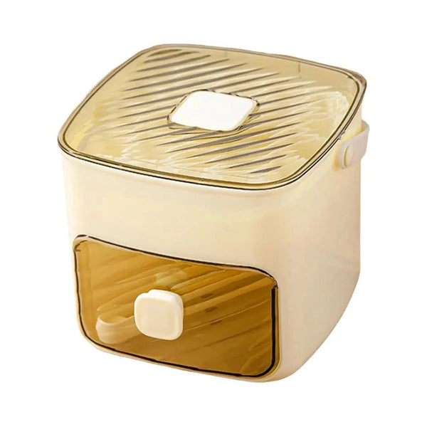 SearchFindOrder White Double Layer Ice Maker Box