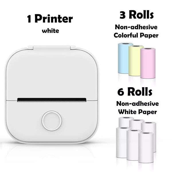 SearchFindOrder White E Portable Mini Wireless Thermal Pocket Printer