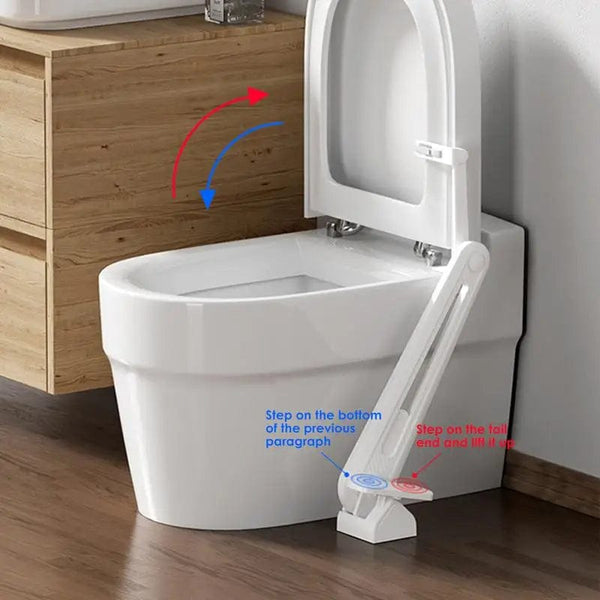 SearchFindOrder White Foot Pedal Touch Free Toilet Lid Lifter
