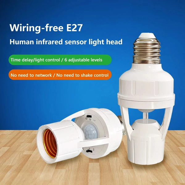 SearchFindOrder White Motion-Activated Adjustable Smart Light Socket