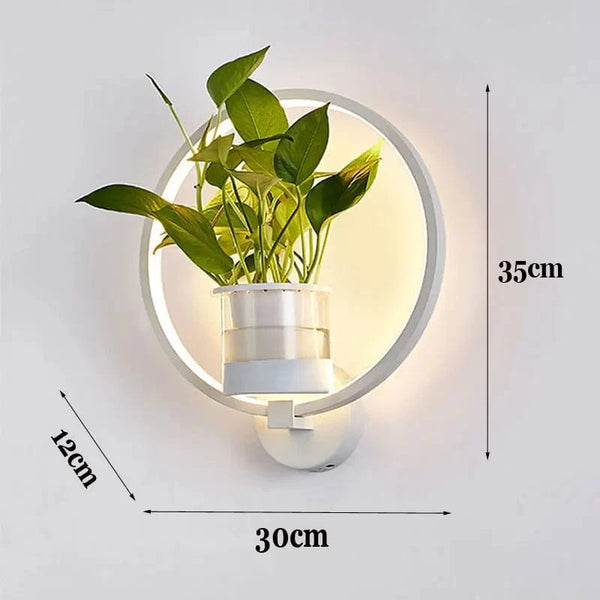 SearchFindOrder White-round / No plants / 36W Modern Minimalist LED Wall Light