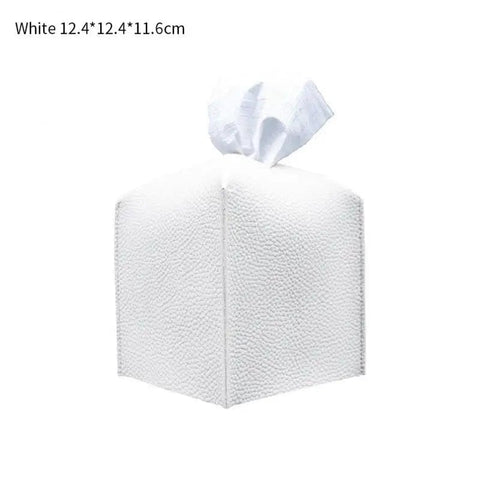 SearchFindOrder white S / CHINA Leather Tissue Box Case