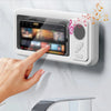 SearchFindOrder White Shower Phone Holder with Bluetooth Speaker