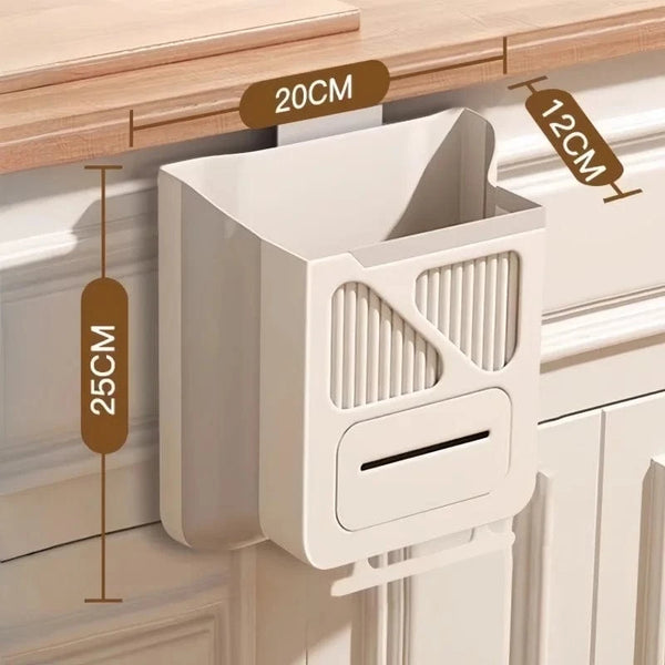 SearchFindOrder White Small Wall Mounted Garbage Basket