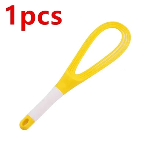 SearchFindOrder yellow-1pcs Flexible Silicone Twist and Fold Whisk