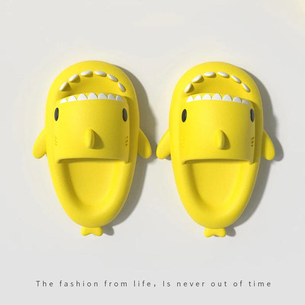 SearchFindOrder Yellow / 200 (20cm) Summer Shark Slippers Men Women