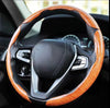 SearchFindOrder Yellow 3 pieces / China Universal Mahogany Wood Grain Steering Wheel Cover - Sleek All-Season Anti-Slip Set