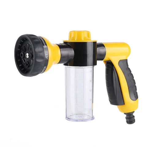 SearchFindOrder Yellow 8-in-1 High-Pressure Auto Foam Hose Nozzle