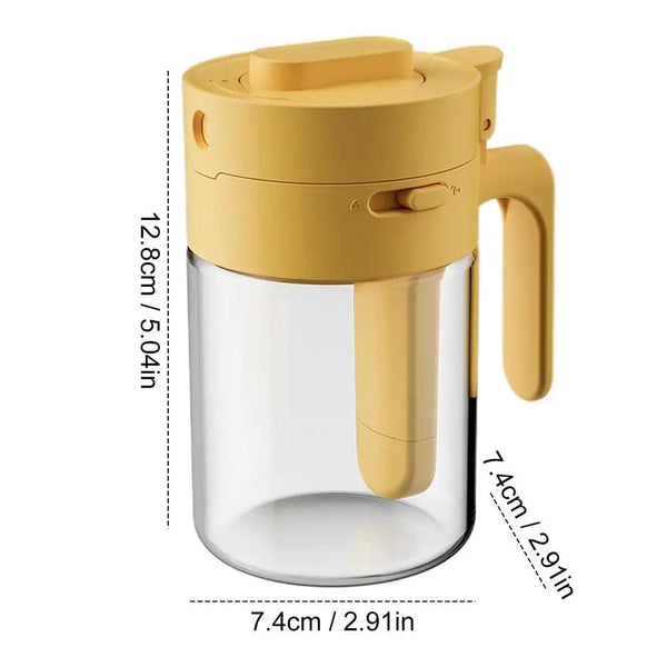 SearchFindOrder Yellow / CHINA Airtight Lockable Transparent Glass Spice Jars with Spoon