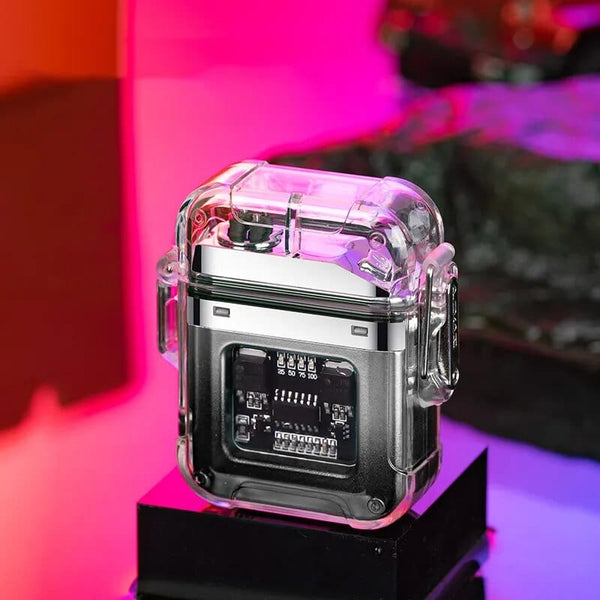 SearchFindOrder ZC159-Black Turbo Arc Metal Fidget Lighter with Gyro Spark Technology