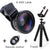 SearchFindOrder 0.45X Black With Black Tripod & Remote 4K HD Super 15X Macro Lens for Smartphone Anti-Distortion 0.45X 0.6X Wide Angle Lens