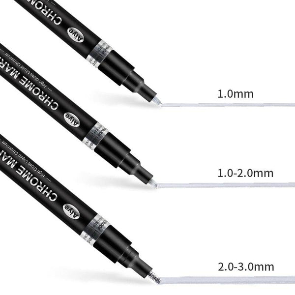 SearchFindOrder 0.7 mm Metallic Mirror Chrome Finish Marker