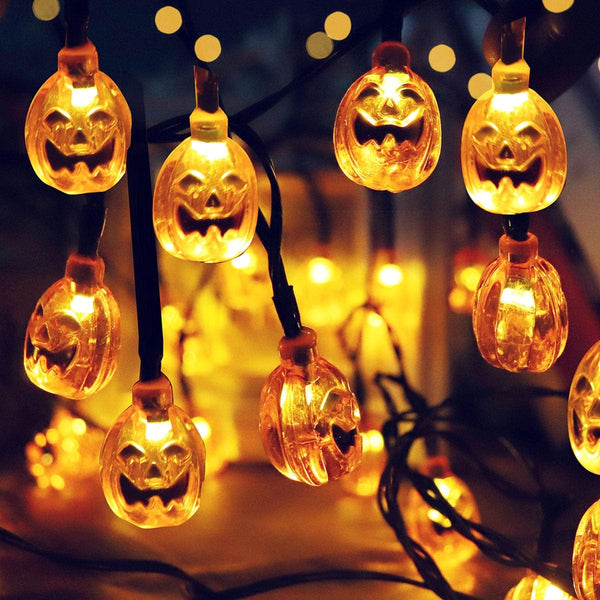 SearchFindOrder 10/20Led Halloween Pumpkin Ghost Skeletons Bat Spider Led Light String Festival Bar Home Party Decor Halloween Ornament