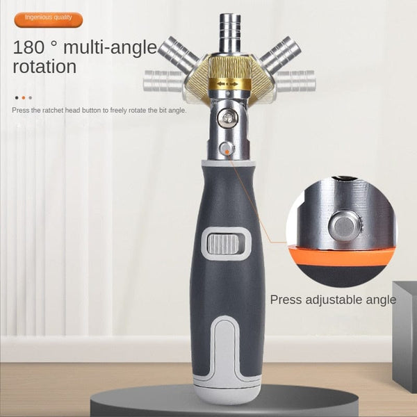 SearchFindOrder 10-in-1 Multi-Angle Portable Ratchet Screwdriver