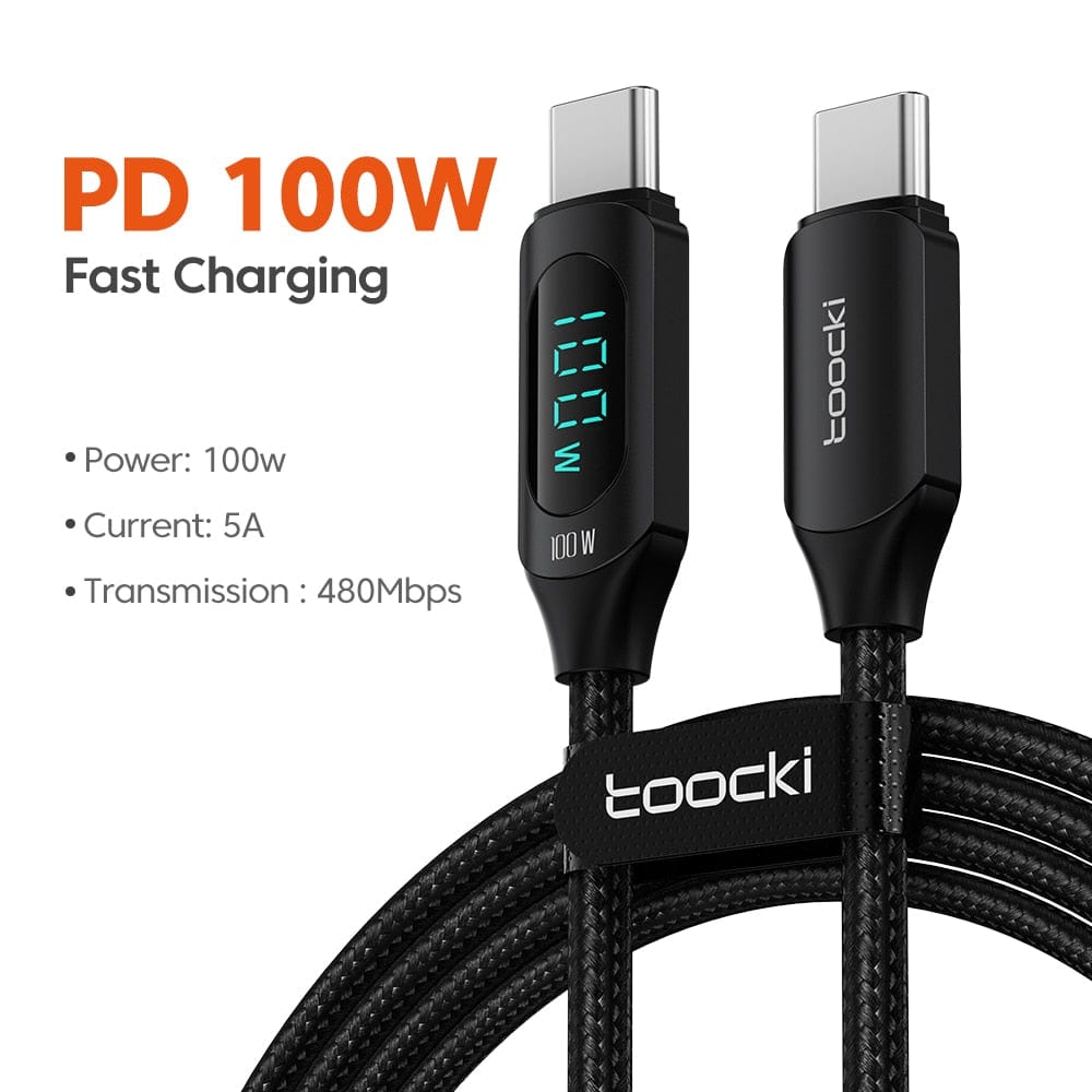 Turbo Connect LED Display SuperFast Data Charging Cable (USB TypeC t