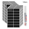 SearchFindOrder 140pcs Rectangle 48pcs Jar Stickers Kitchen Label