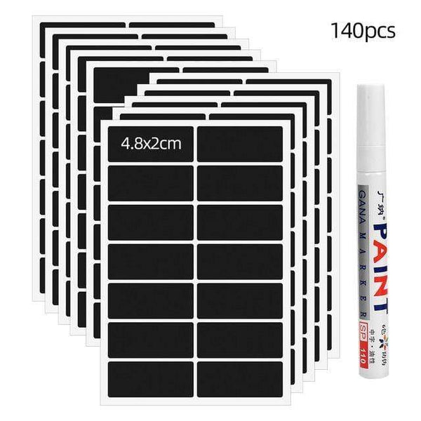 SearchFindOrder 140pcs Rectangle 48pcs Jar Stickers Kitchen Label
