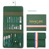 SearchFindOrder 16 PCS Green Stainless Steel Manicure Set with Bag