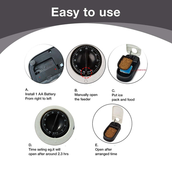 SearchFindOrder 2-Bowl Automatic Pet Feeder for Dogs and Cats