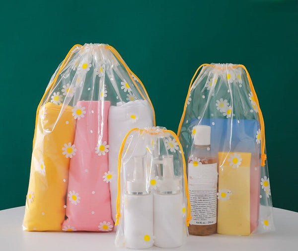 SearchFindOrder 2 / CN / 16x20cm 1pcs Compact Transparent Cosmetic Bag - Waterproof, Clear Makeup & Toiletry Travel Case for Women