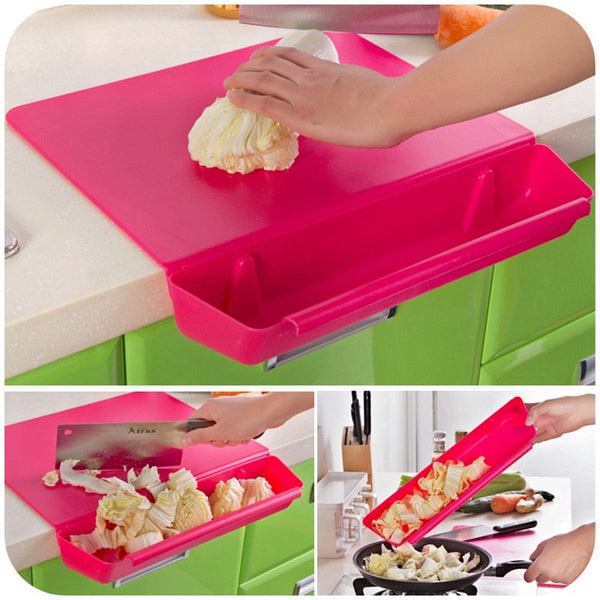 SearchFindOrder 2 in 1 Creative Cutting Board with Side Storage