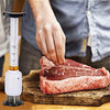 SearchFindOrder 2-in-1 Professional Meat Stainless Steel Meat Tenderizer with Marinade and Seasoning Injector Needles