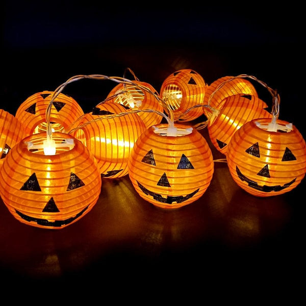 SearchFindOrder 25 / 1.5M 10LED Lights 10/20Led Halloween Pumpkin Ghost Skeletons Bat Spider Led Light String Festival Bar Home Party Decor Halloween Ornament