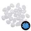 SearchFindOrder 25pcs / White Glow in the Dark Garden Pebbles