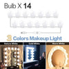 SearchFindOrder 3 Colors 14 Bulbs Hollywood Style Vanity Mirror USB LED Lights