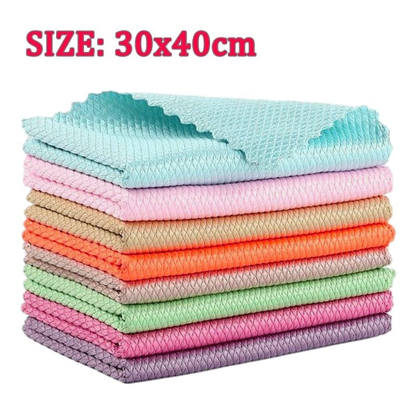 SearchFindOrder 30x40cm Random Color Microfiber Polishing Cleaning Cloth