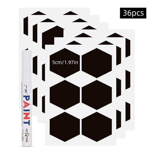 SearchFindOrder 36pcs Hexagon 48pcs Jar Stickers Kitchen Label