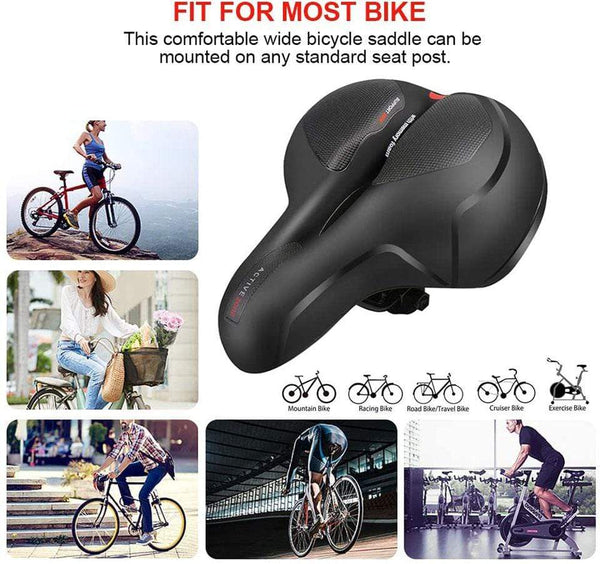 SearchFindOrder 3D GEL Hollow Breathable Bicycle Saddle Seat for Men and Women