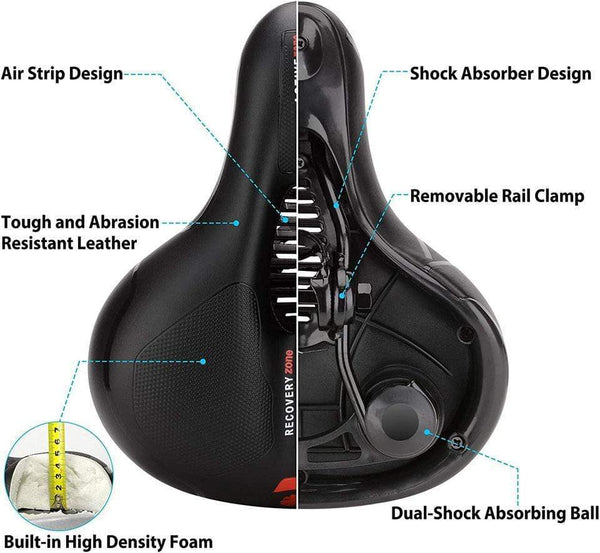 SearchFindOrder 3D GEL Hollow Breathable Bicycle Saddle Seat for Men and Women