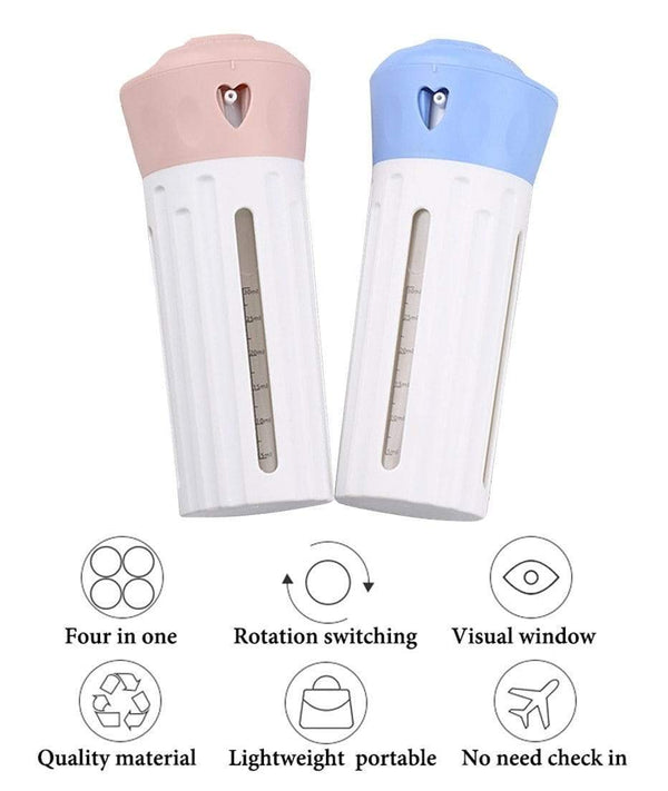 SearchFindOrder 4-in-1 Liquid Travel Dispenser