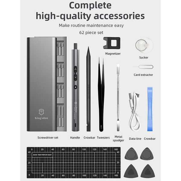 SearchFindOrder 48-In-1Magnetic Hex PrecisionType-C Electric Screwdriver Set
