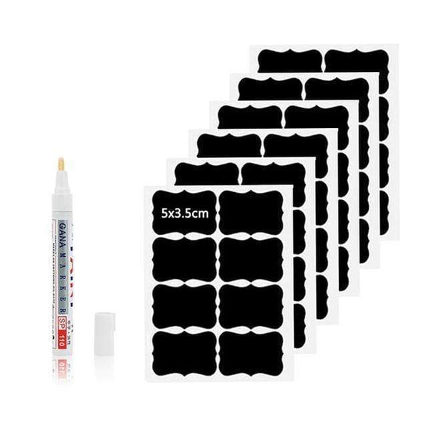 SearchFindOrder 48pcs 1 shape 48pcs Jar Stickers Kitchen Label