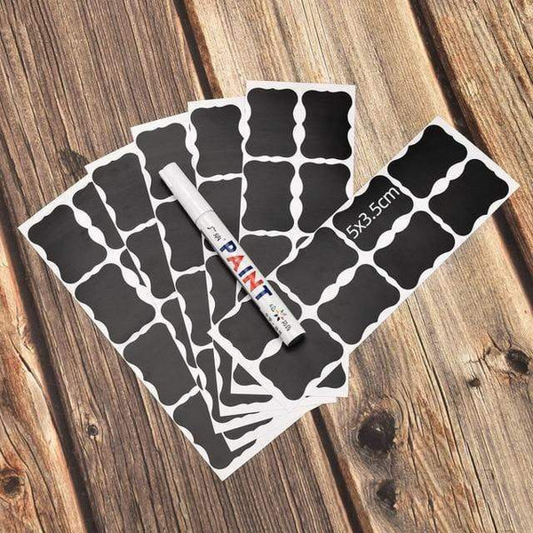 SearchFindOrder 48pcs 1shape 02 48pcs Jar Stickers Kitchen Label