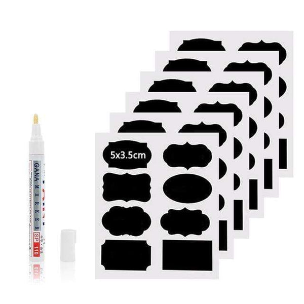 SearchFindOrder 48pcs 8 shape 48pcs Jar Stickers Kitchen Label