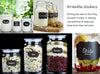 SearchFindOrder 48pcs Jar Stickers Kitchen Label