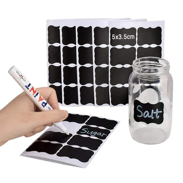 SearchFindOrder 48pcs Jar Stickers Kitchen Label