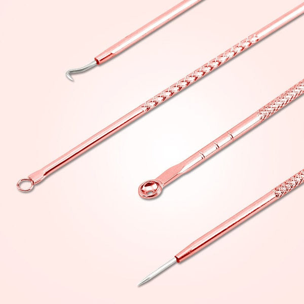 SearchFindOrder 4pcs Acne Blackhead Removal Needles Black Dots Acne Remover Squeeze Deep Cleansing Facial Blackhead Eliminators Skin Care Tools