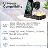 SearchFindOrder 5-in-1 Folding Magnetic Wireless Charging Hub with Alarm Clock & Night Light for iPhone