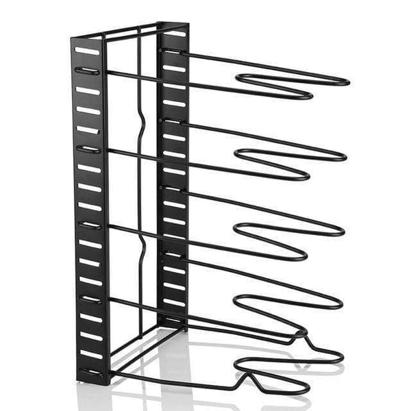 SearchFindOrder 5 Tiers Pot and Pan Organizer for Cabinet with Adjustable 8 Non-Slip Tiers