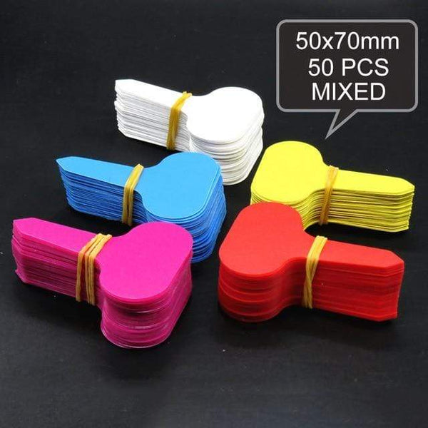 SearchFindOrder 50 Pieces Mixed Colors Plant & Vegetable Markers For Gardening (50 Piece Set)