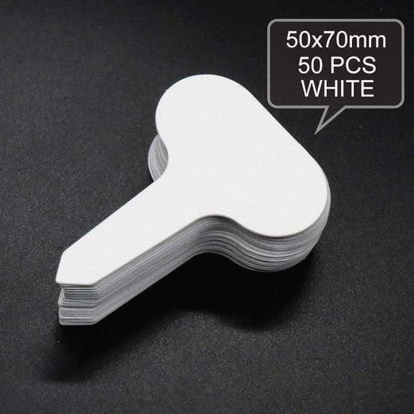 SearchFindOrder 50 Pieces White Plant & Vegetable Markers For Gardening (50 Piece Set)
