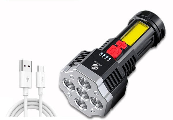 SearchFindOrder 5LED-Package A / Rechargeable USB Rechargeable Powerful 5 LED Flashlight