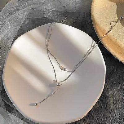 SearchFindOrder 6.Beans silver Fashion Beaded Pearl Necklace